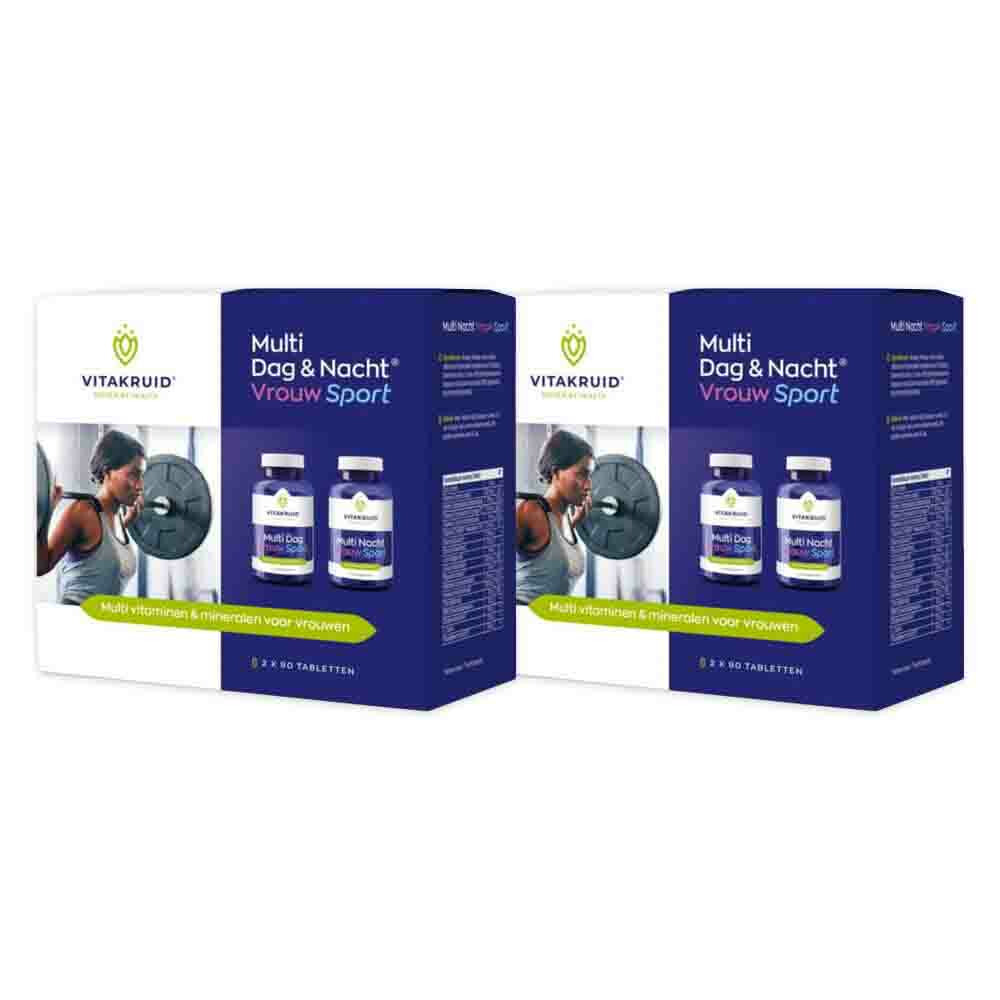2x Vitakruid Vrouw Sport Multi Dag Nacht180 tabletten