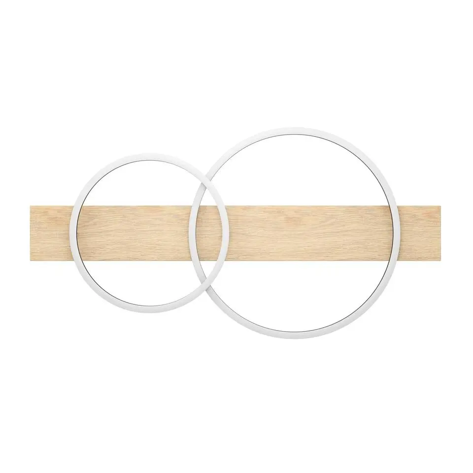 EGLO Boyal plafondlamp - LED - 78 cm - Hout - Bruin