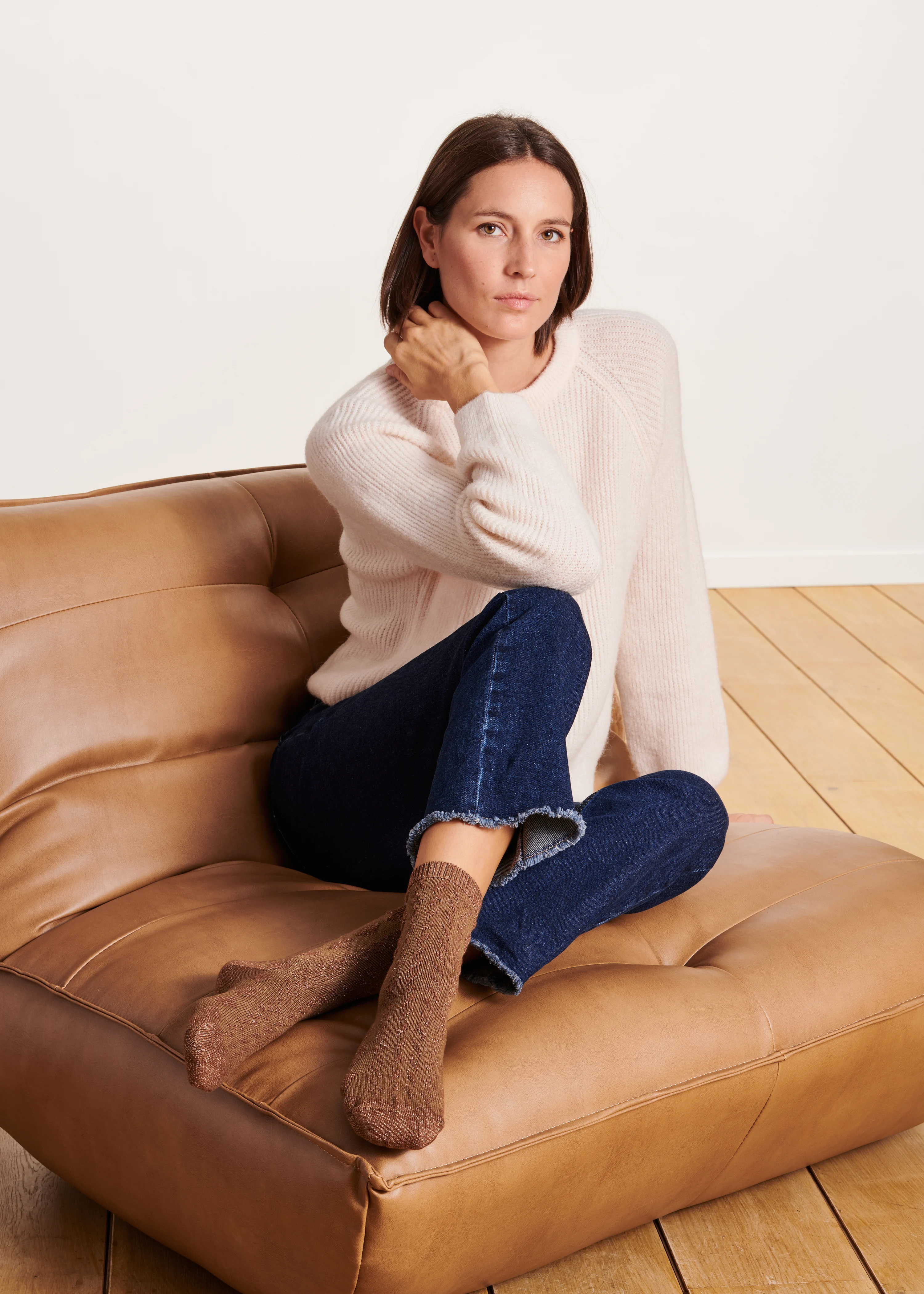 Lot de deux paires de chaussettes | Marron