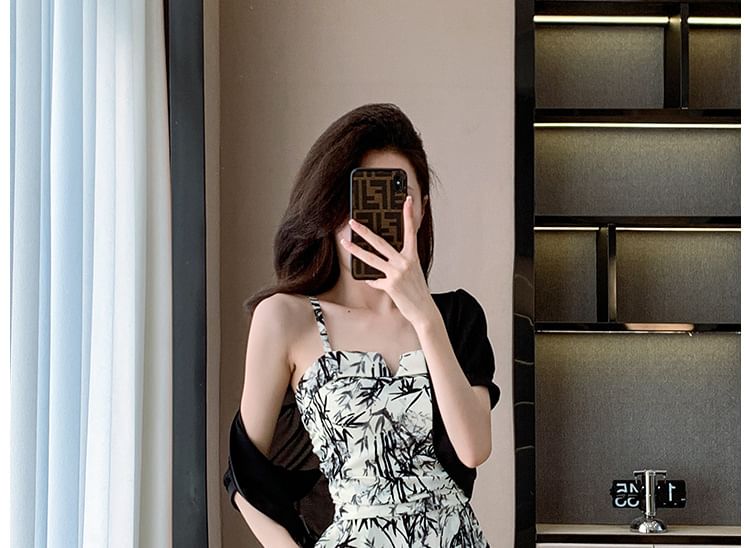 Yilda - Spaghettibandjes jumpsuit met wijde pijpen