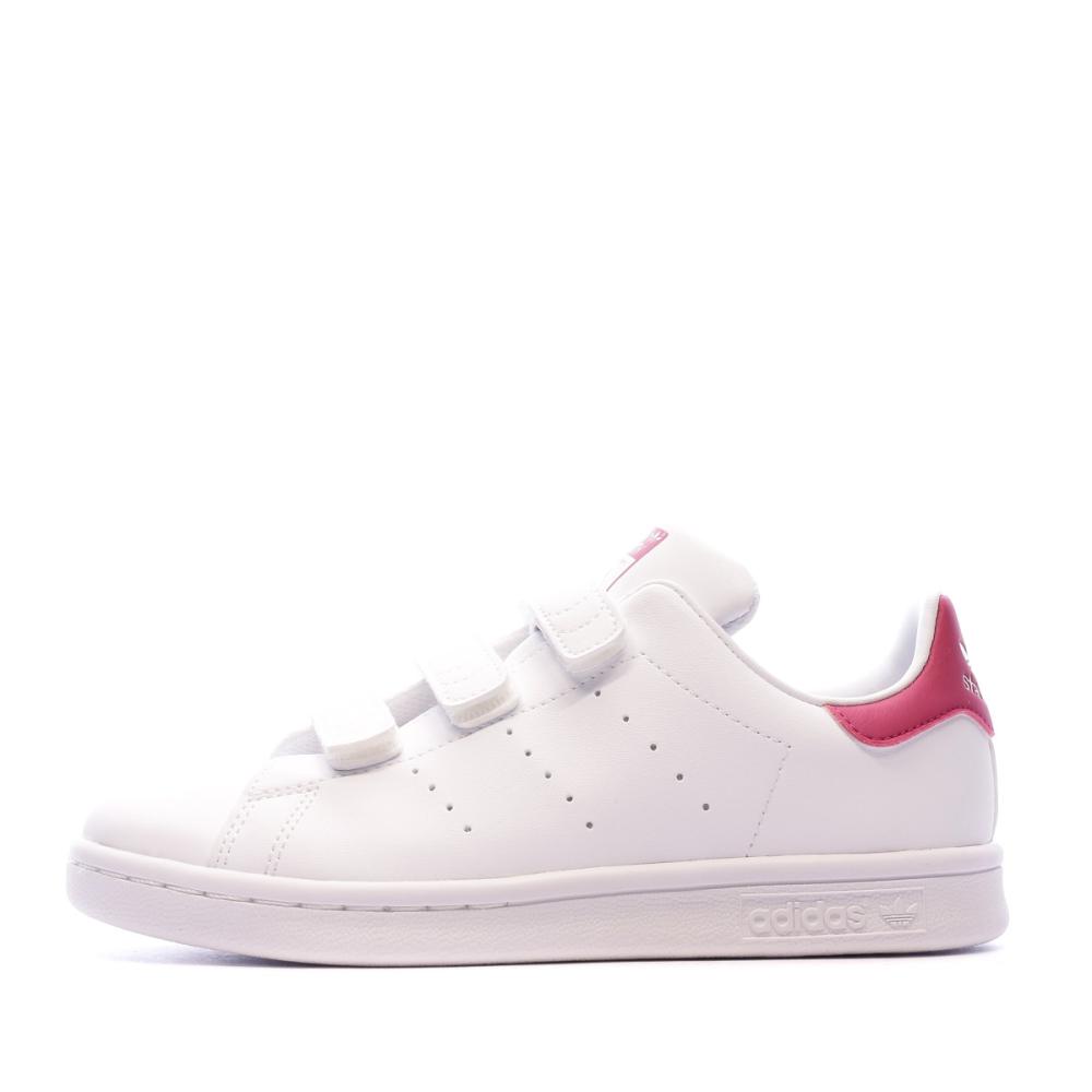 Adidas Stan Smith Baskets Blanc/Rose Fille Adidas
