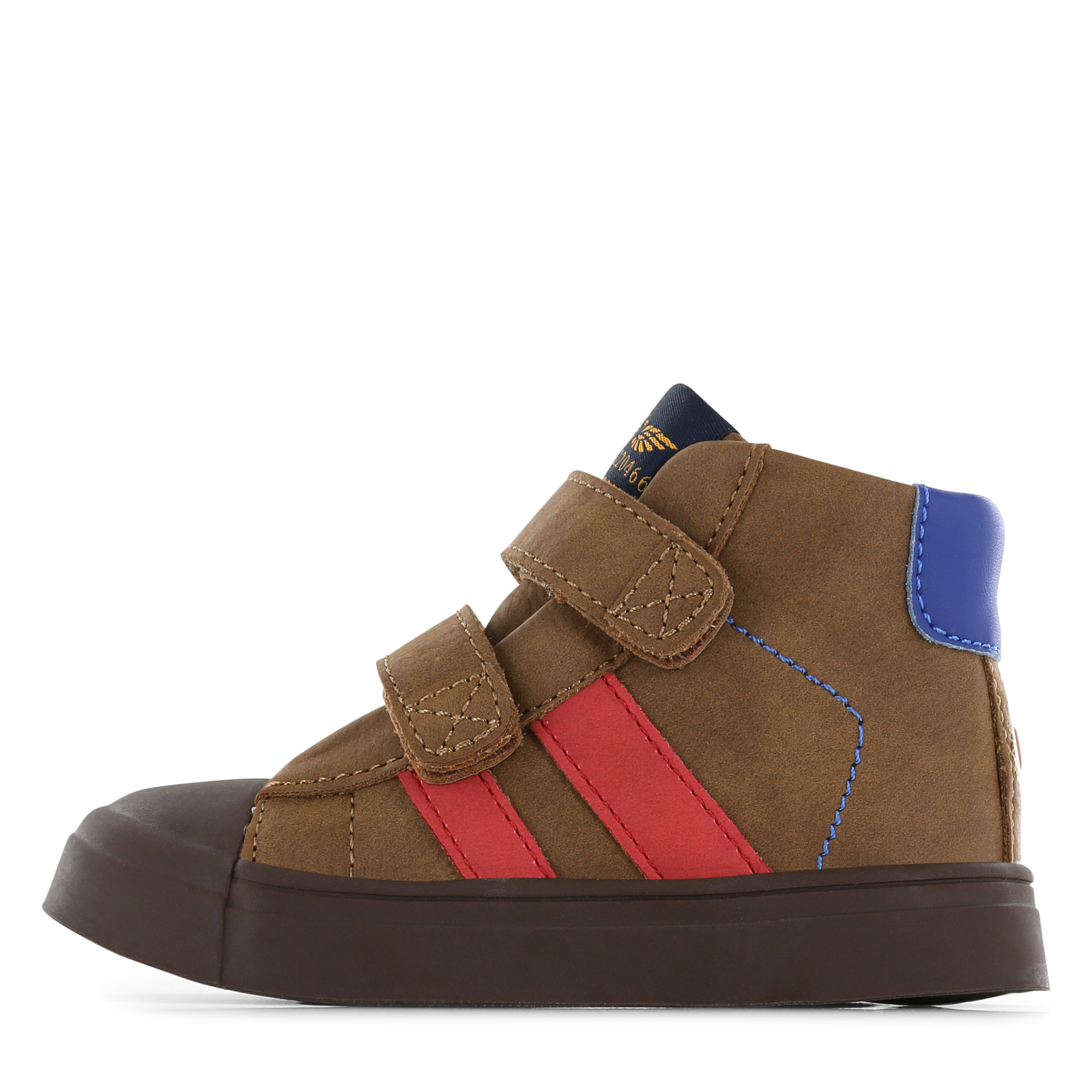 Shoesme bruine bootie met rode striping Microfiber nubuck | Sale
