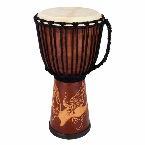 Terre Djembe Carved Dragon 60cm