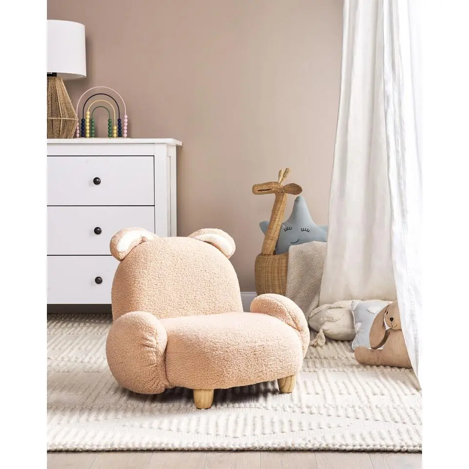 KANNA - Kinderstoel - Beige - Nepbont