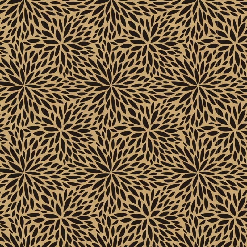 Kraft brut 70g, rl 50x0,70m Géo noir - Noir