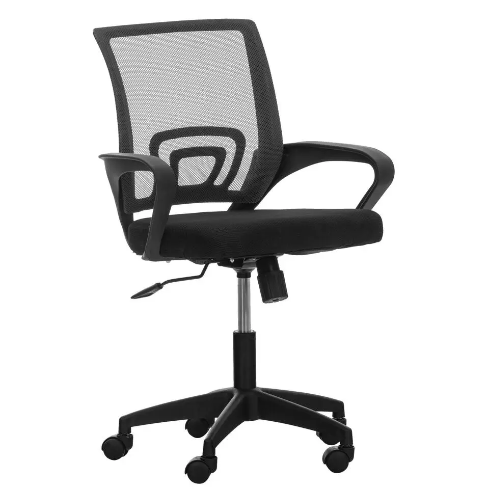 CLP Bureaustoel Auburn zwart Frame - Microfiber - zwart