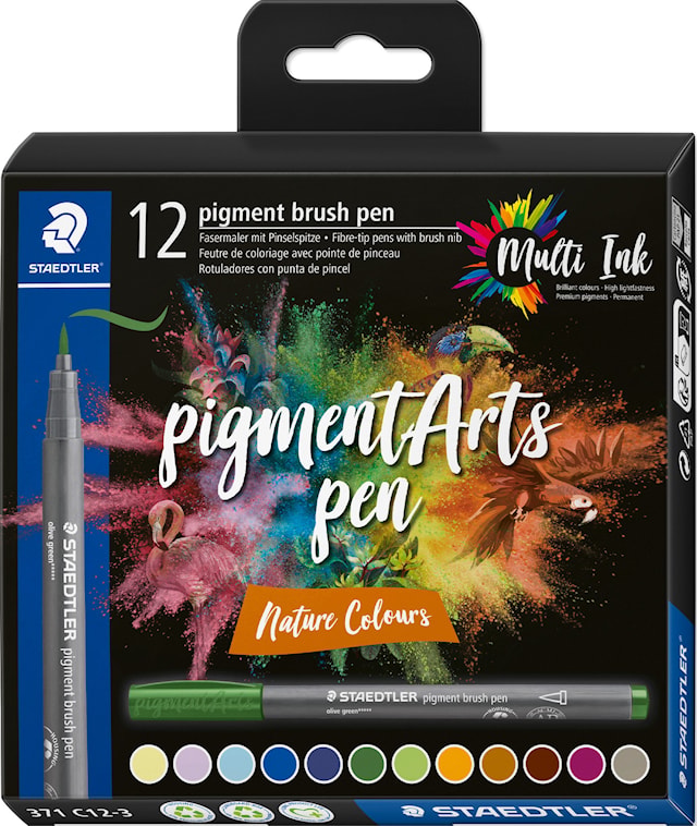 Brush Pen Pigment Natur 12-pack Staedtler