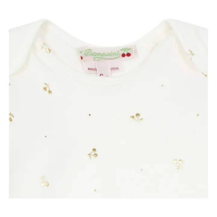 Bonpoint Brassière + Legging Coton Bio Cerises | Doré