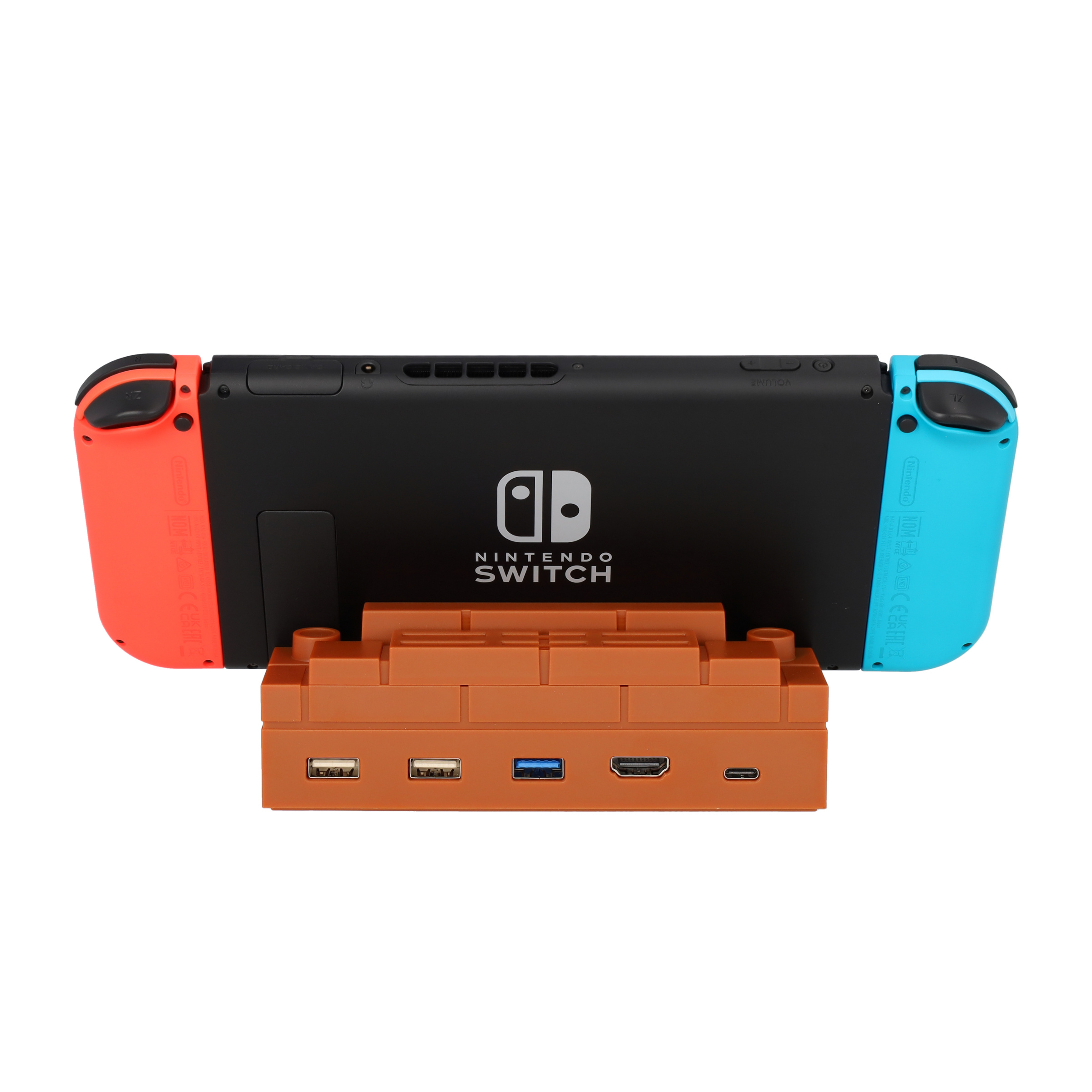 Ladegerät Dockingstation Charging Dock mit Spiele Halterung und HDMI / USB C / 3x USB / 4x NGC Controller Anschluss für Nintendo Switch / OLED - Braun
