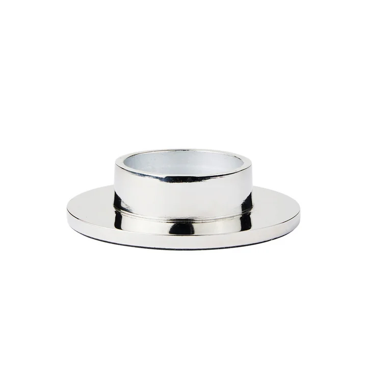 Broste Copenhagen - Maro Kerzenständer, Ø 10 x H 4 cm, silber