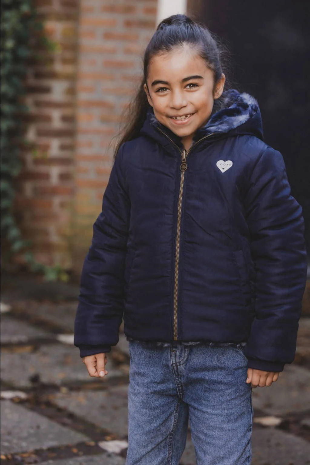 LOOXS little winterjas donkerblauw