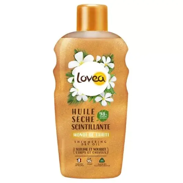 Lovea - Óleo Seco Cintilante - Monoï de Tahiti - Vegano 150ml