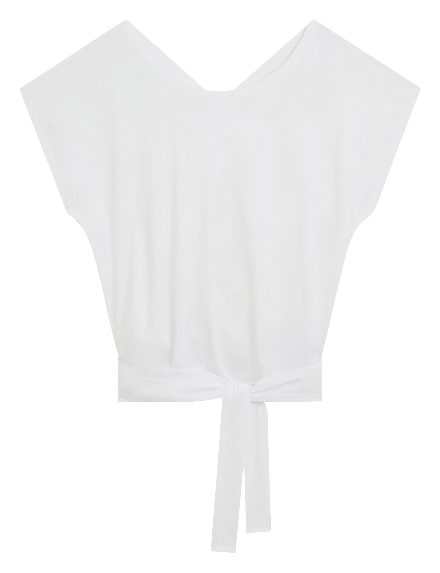 Tee-shirt droit col rond | Blanc