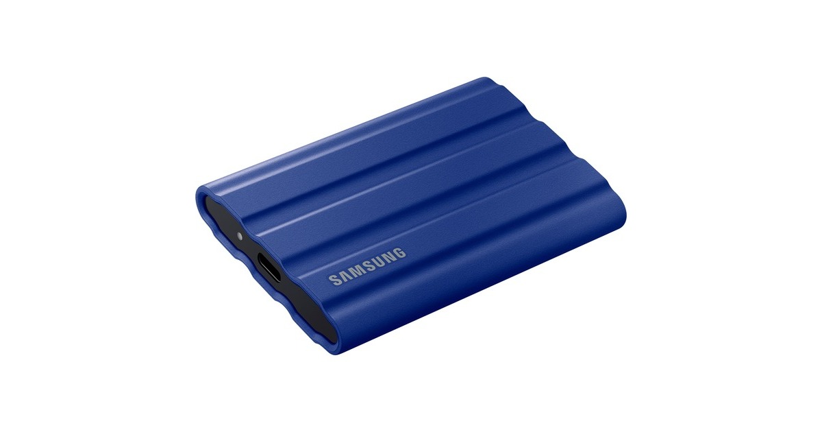 SAMSUNGPortable T7 Shield, 2 TB externe SSD  (Blauw, MU-PE2T0R/EU, USB-C 3.2 Gen 2 (10 Gbit/s))