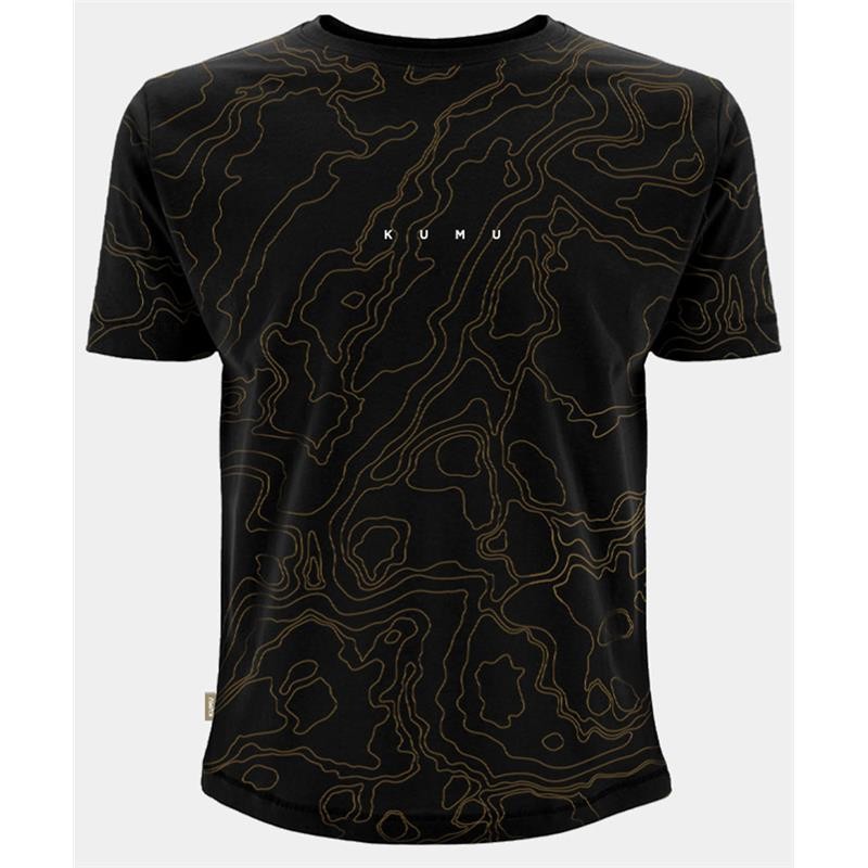 Tee Shirt Manches Courtes Homme Kumu Contour - Noir