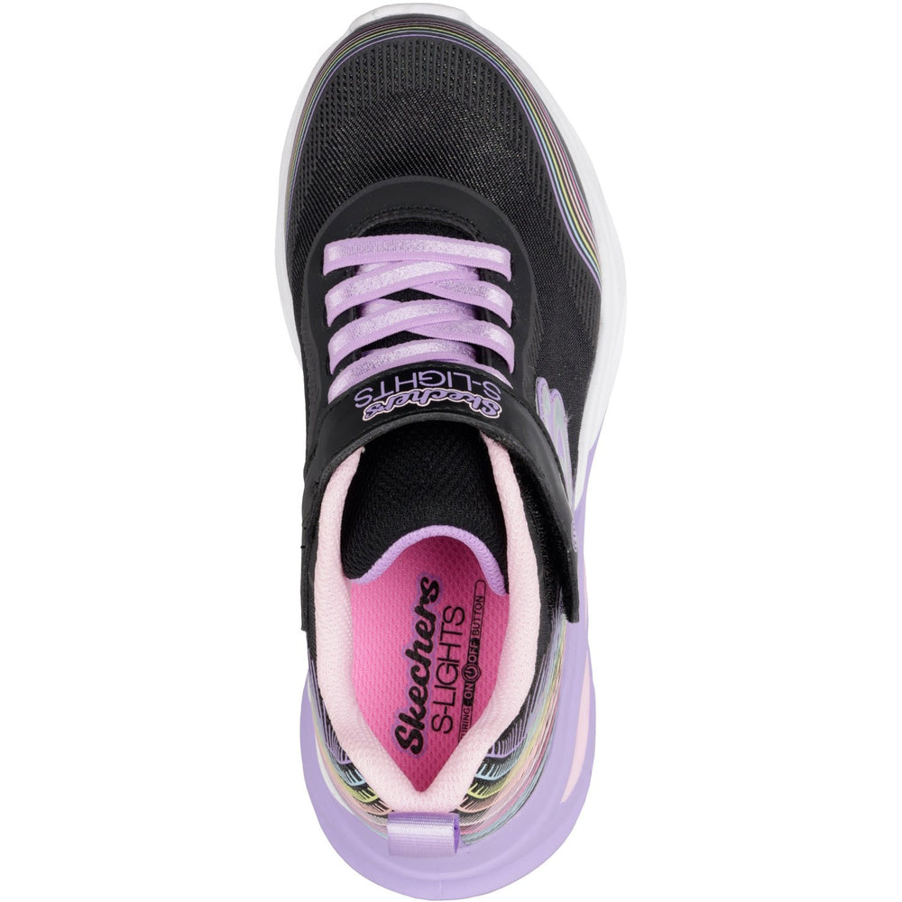 Køb Skechers Black Cosmic Glow - Rainbow Beam