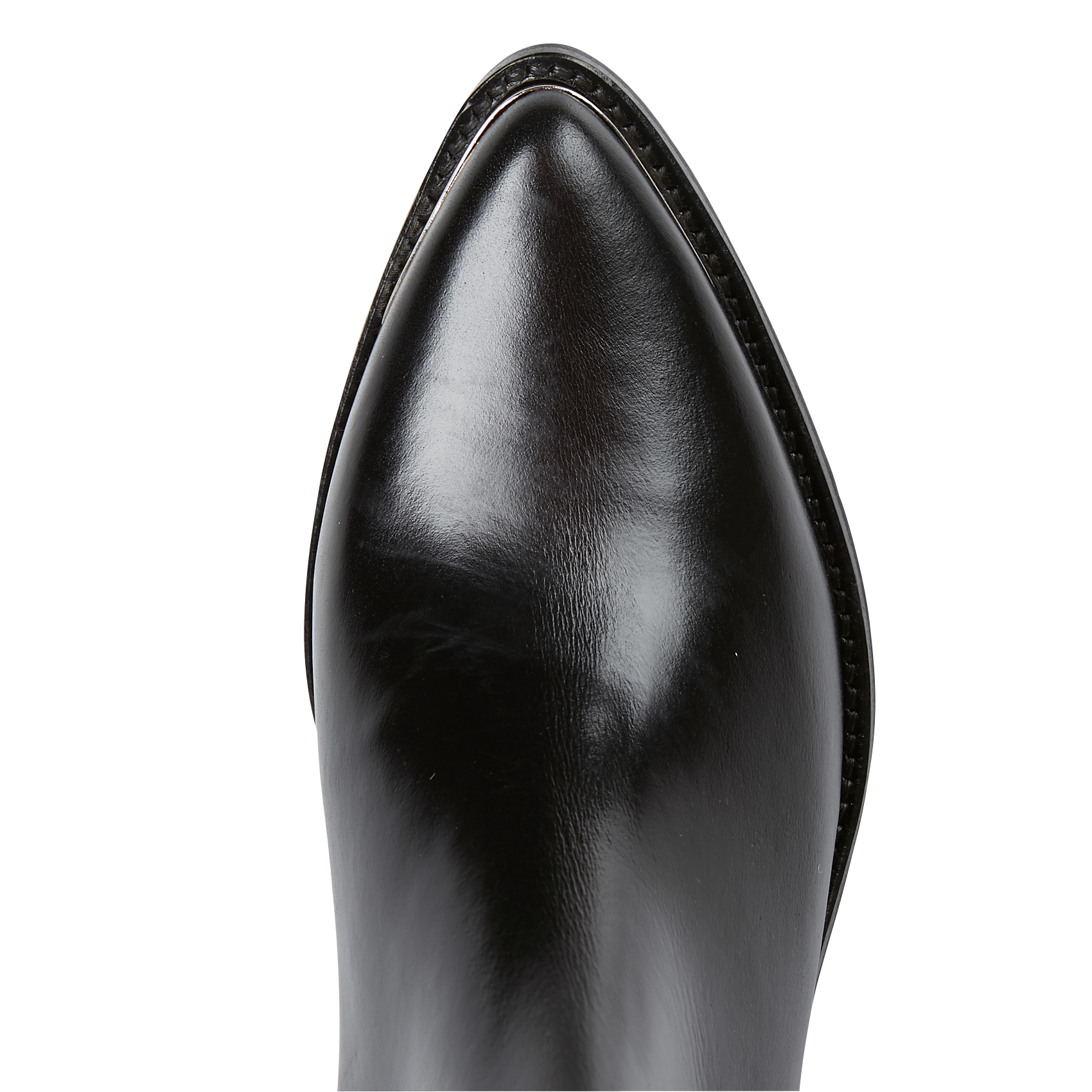 DELO - Bottines à bout pointu en cuir vieilli | Noir
