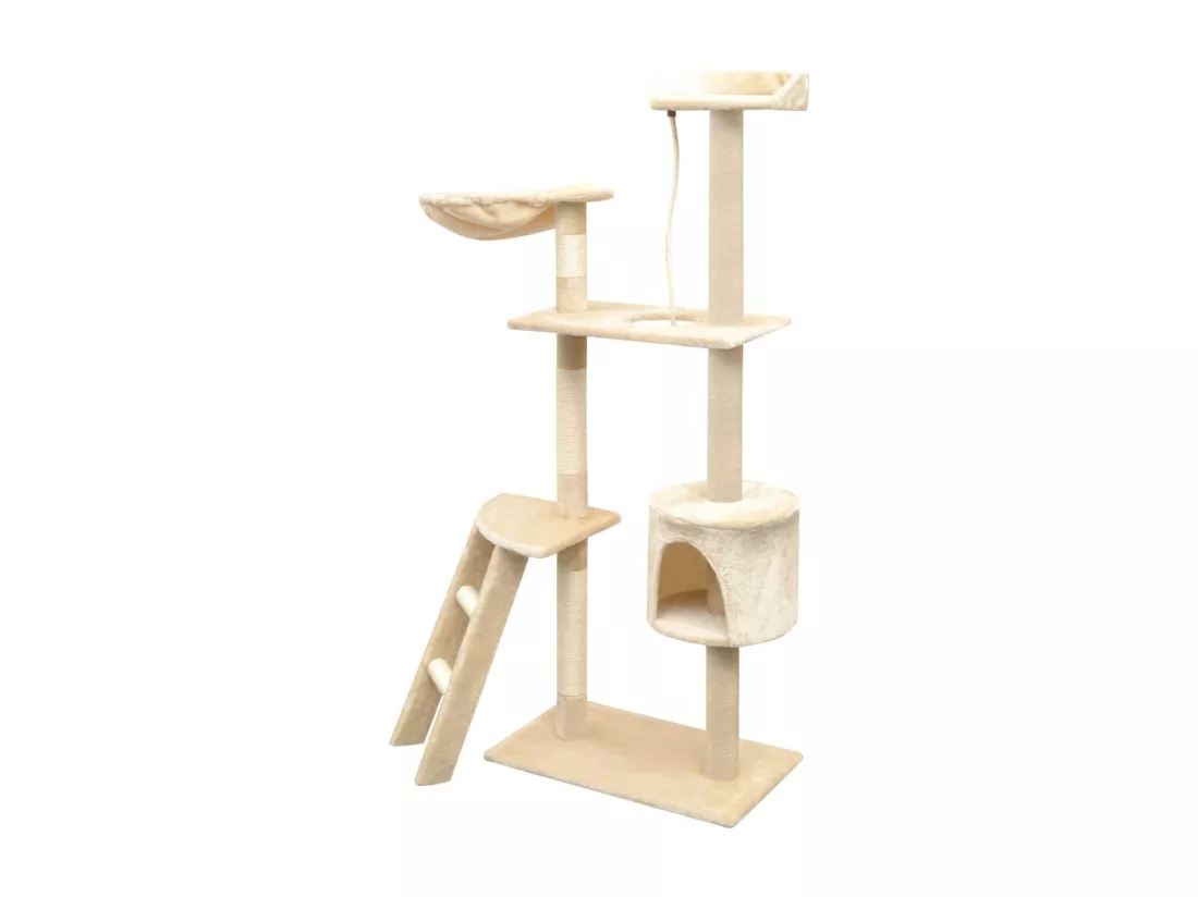Arbre à chat avec griffoirs en sisal 150 cm Beige
