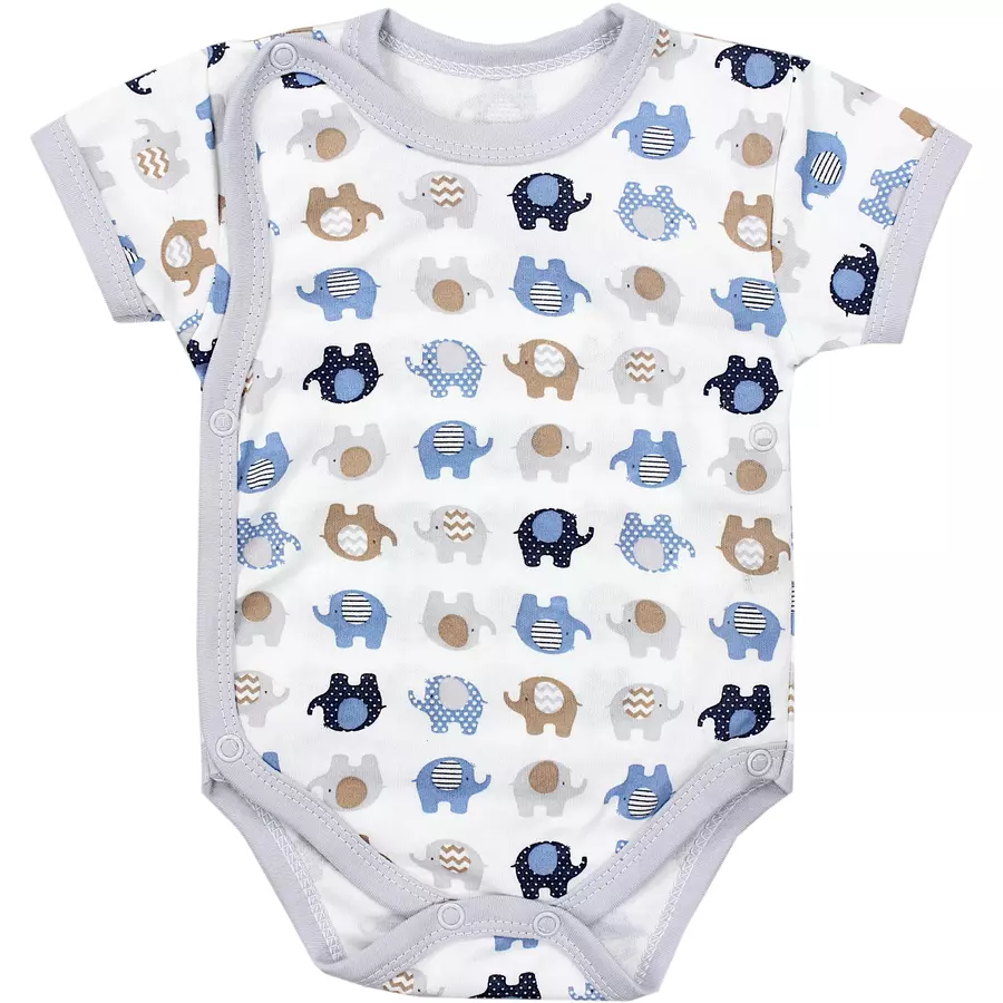 TupTam Baby Jungen Kurzarm Wickelbody 5er Set mintweiß