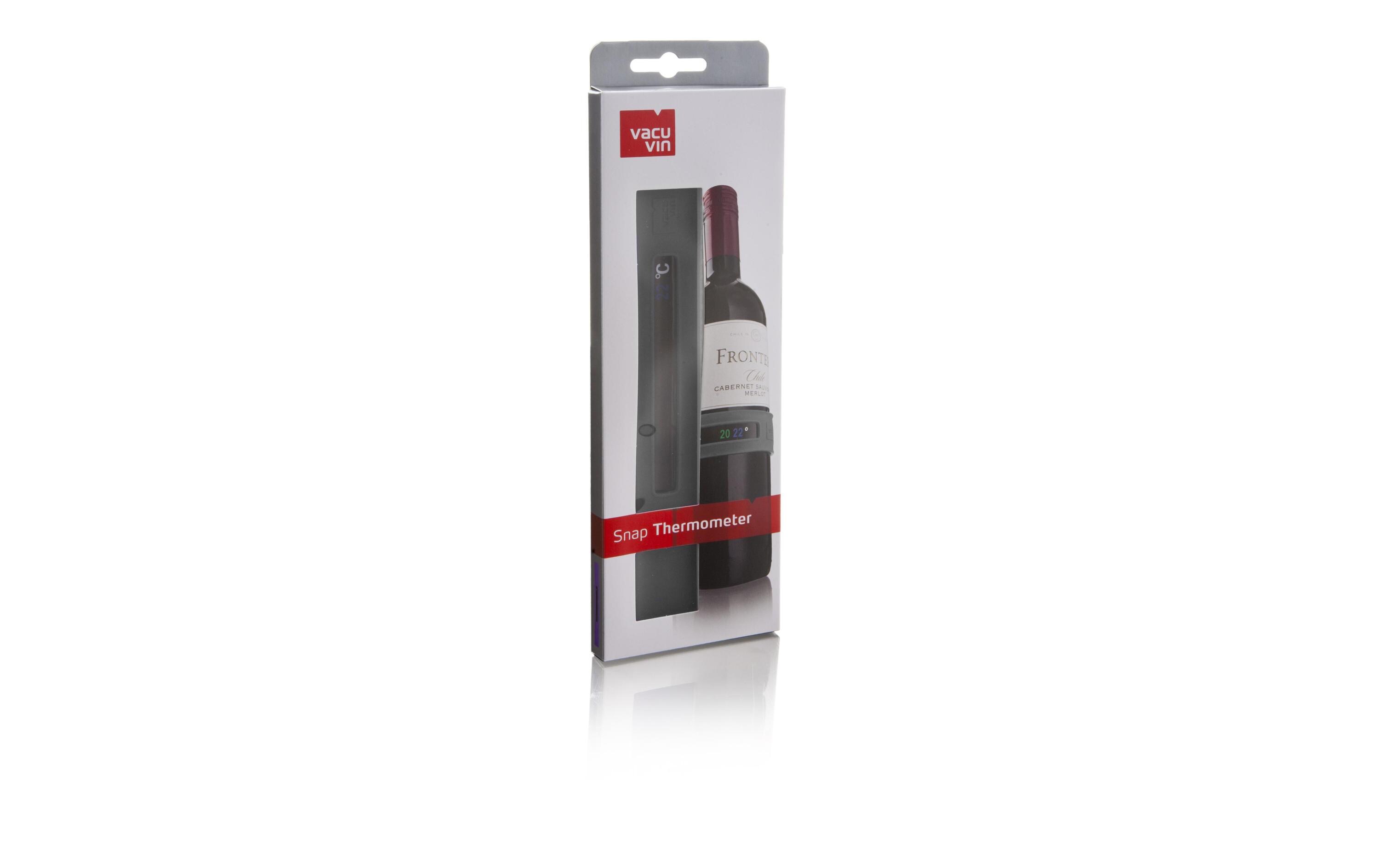 Weinthermometer Wine SnapAccessoire für Weinliebhaber, schwarz