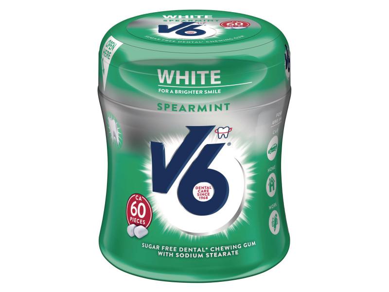 V6 Kaugummi White Spearmint 87 g Kaugummi ohne Zucker