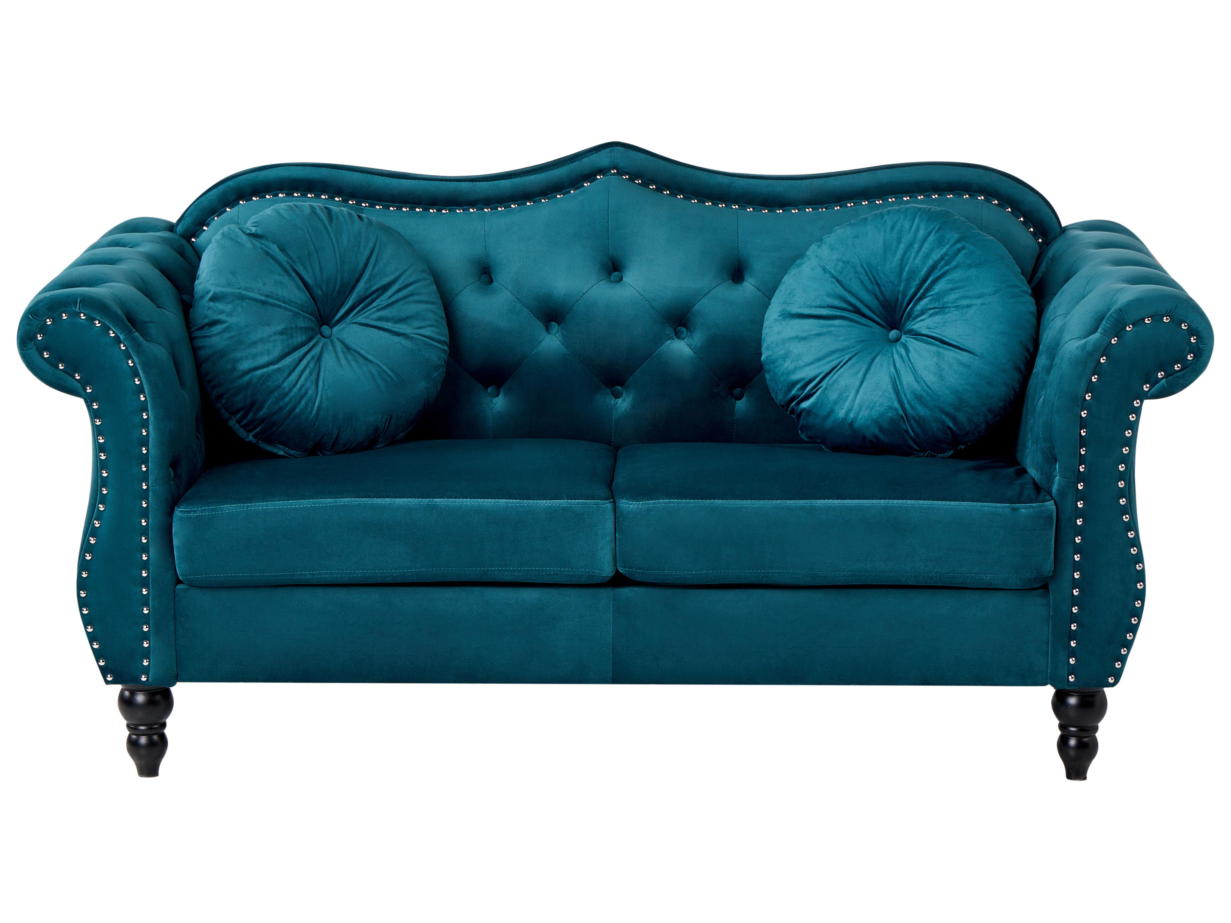 Bankenset 5-zits SKIEN Fluweel Groenblauw