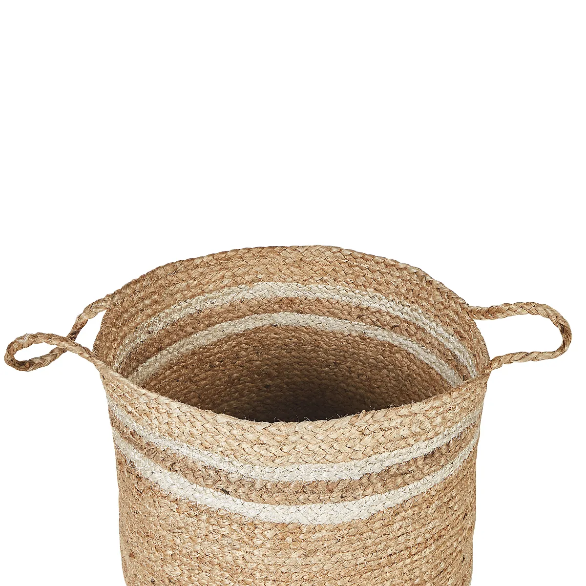 Beliani ZHOB - Lot de 3 paniers en jute naturel et beige