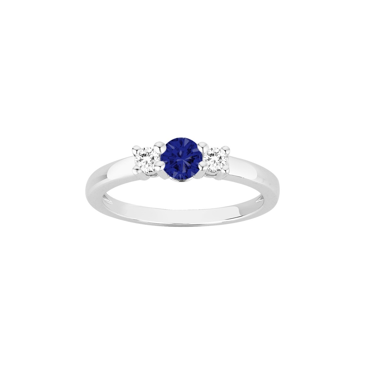 Bague en Argent avec spinelle bleu saphir