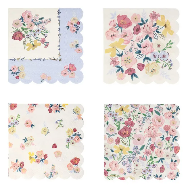 Meri Meri Serviettes en papier English Garden - Set de 16