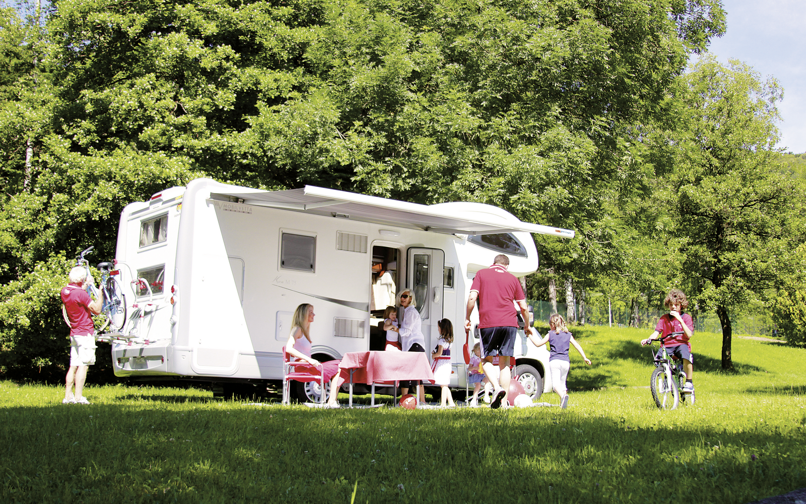 Fiamma F45eagle 350 Markise mit Motor Gehäusefarbe Polar White Tuchfarbe Royal Grey 350 cm