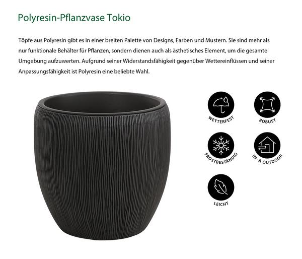 Dehner Polyresin-Pflanzvase Tokio in