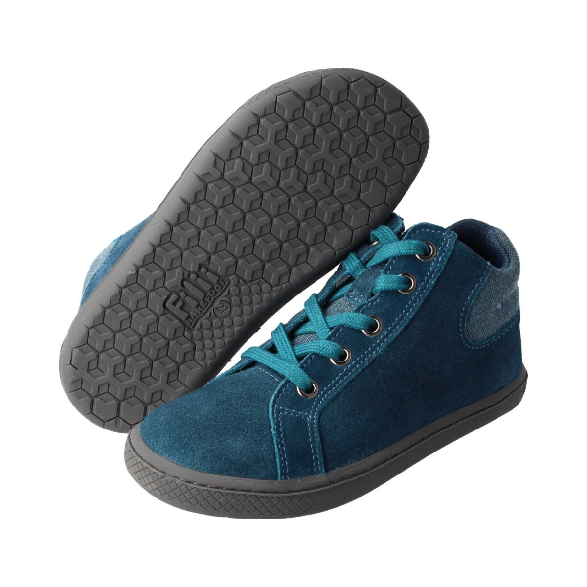 WL32051-222 petrol STAY-HAPPY velours textil laces zipper Weite/W