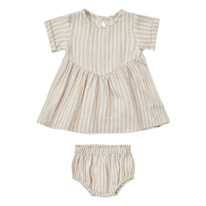 Quincy Mae Robe Brielle Rayée | Vert