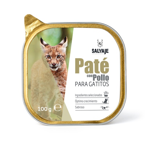 Frango selvagem em patê para gatinhos