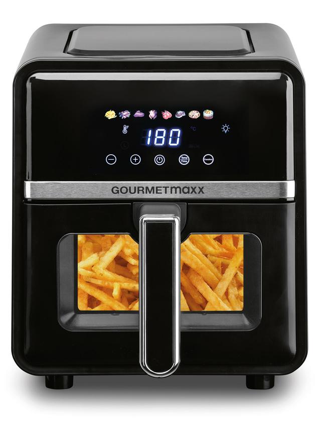 GOURMETmaxx Heißluft-Fritteuse Digital inkl. 10 Backpapierschalen, 5 l, 1400 W