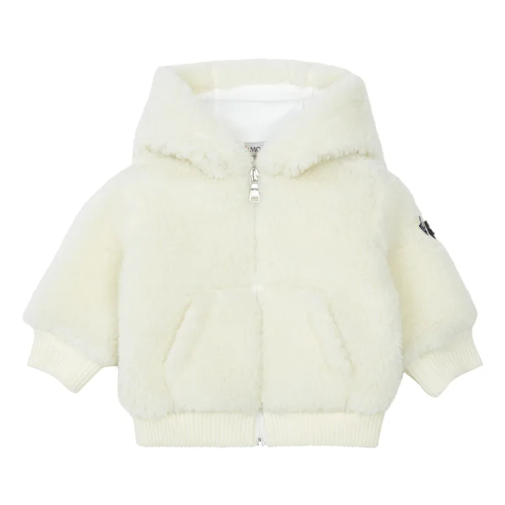 Moncler Veste à Capuche Fleece | Blanc cassé