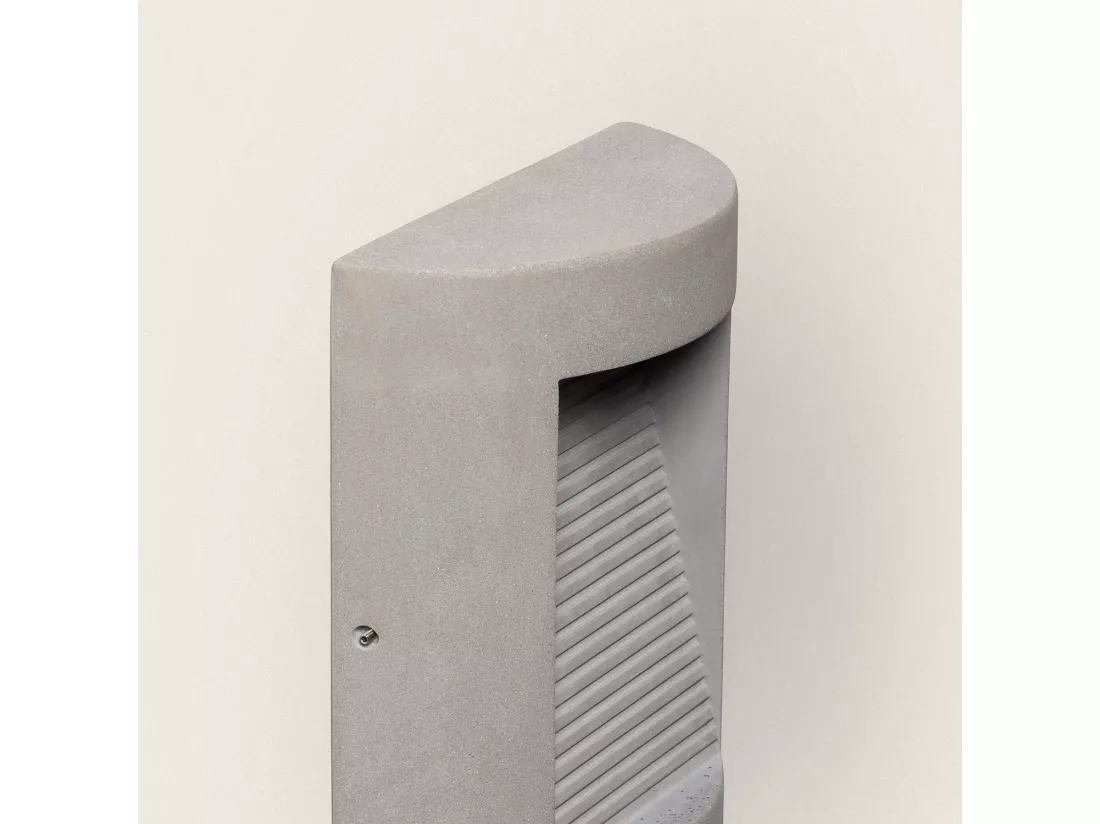 Applique Murale Extérieure LED Dimmable 16W Ciment Zalix Gris Pierre