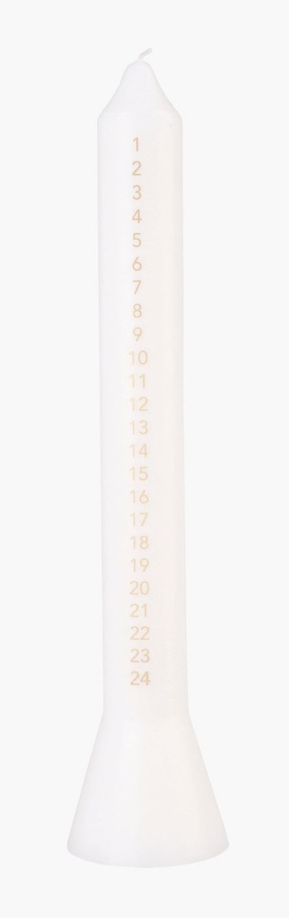 Stakelys hvit - 3,9x3,9x36 cm