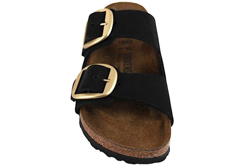 BIRKENSTOCK ARIZONA BIG BUCKLE SLENTERS I SORT NUBUCK