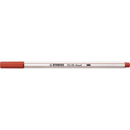 Premium-Filzstift mit Pinselspitze für variable Strichstärken - STABILO Pen 68 brush - Einzelstift - carminrot