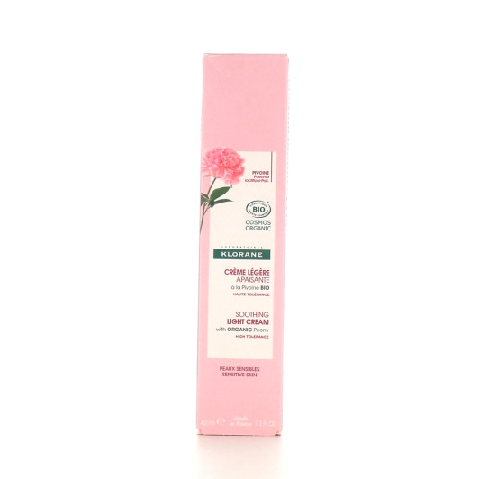 Klorane Pivoine Crème légère apaisante bio - Peau normale sensible