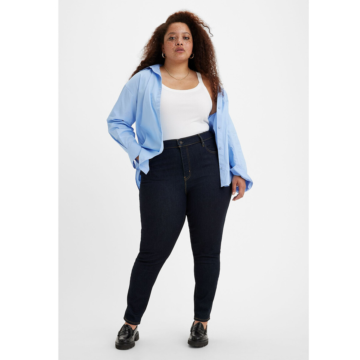 Calça Jeans Levi's Plus 721 Skinny de Cintura Alta, Levi's Plus