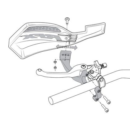 Protèges-mains RFX 1 SERIES DUAL INJECTION Universel - Vert / Blanc