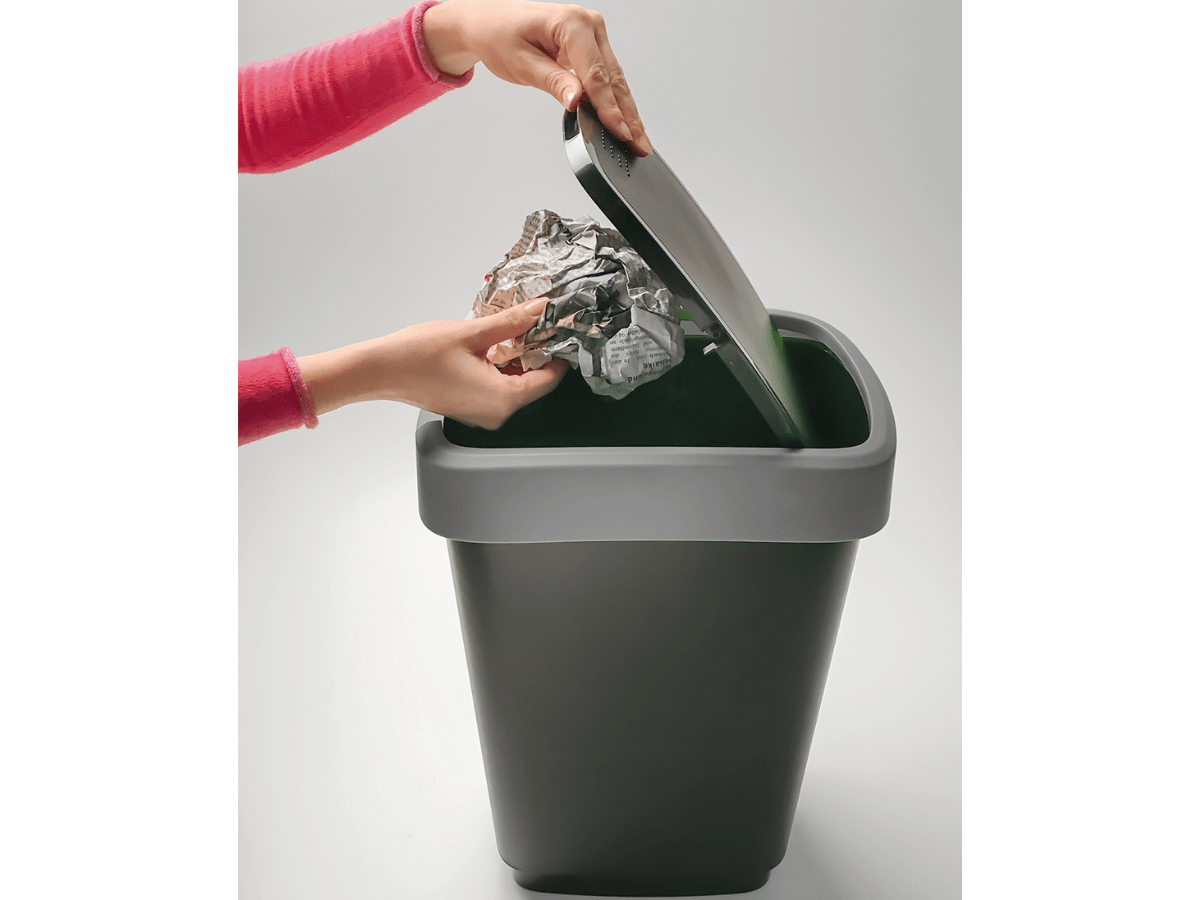 Rotho Twist 25 liter afvalbak - Black/Grey