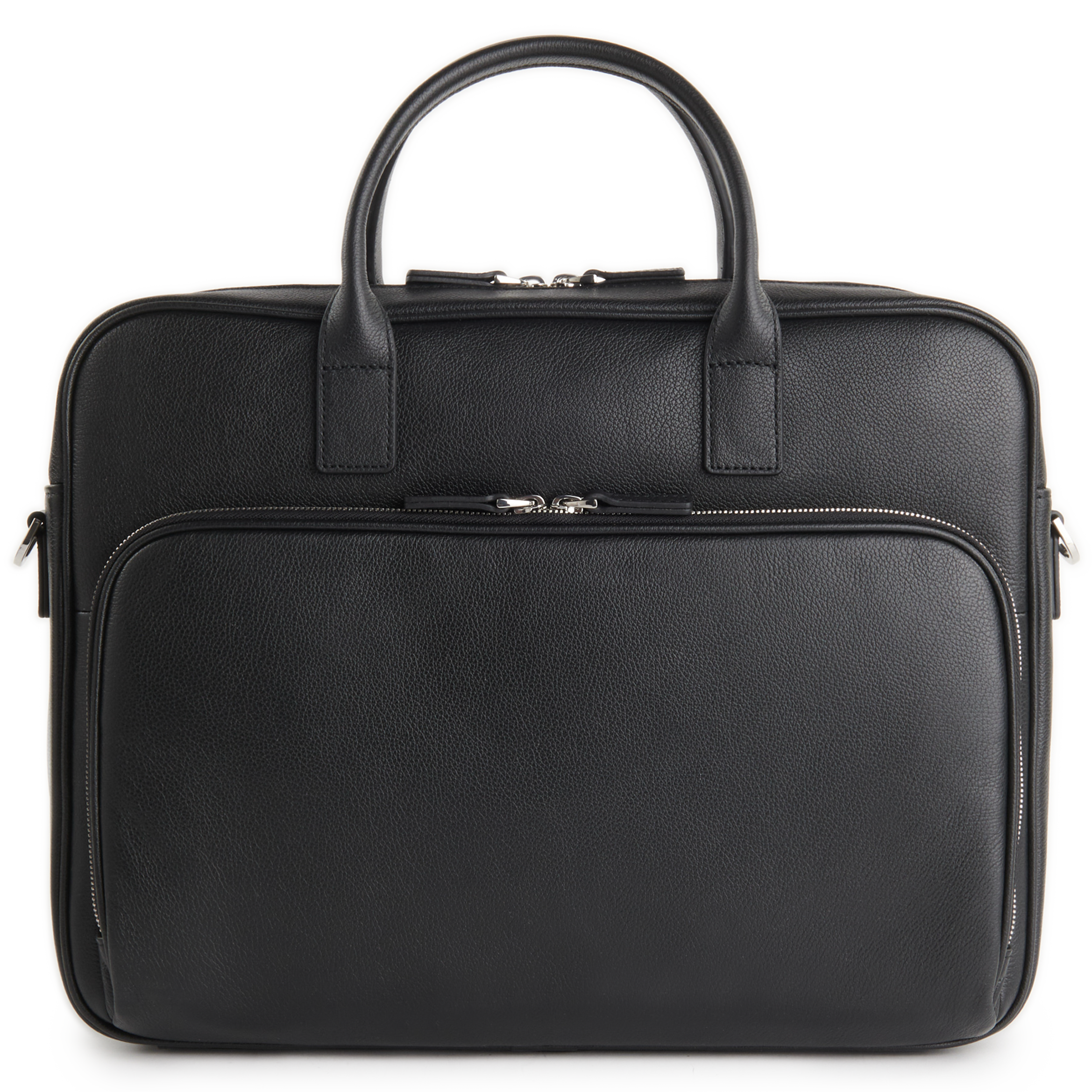CITY - Sac ordinateur en cuir | Noir