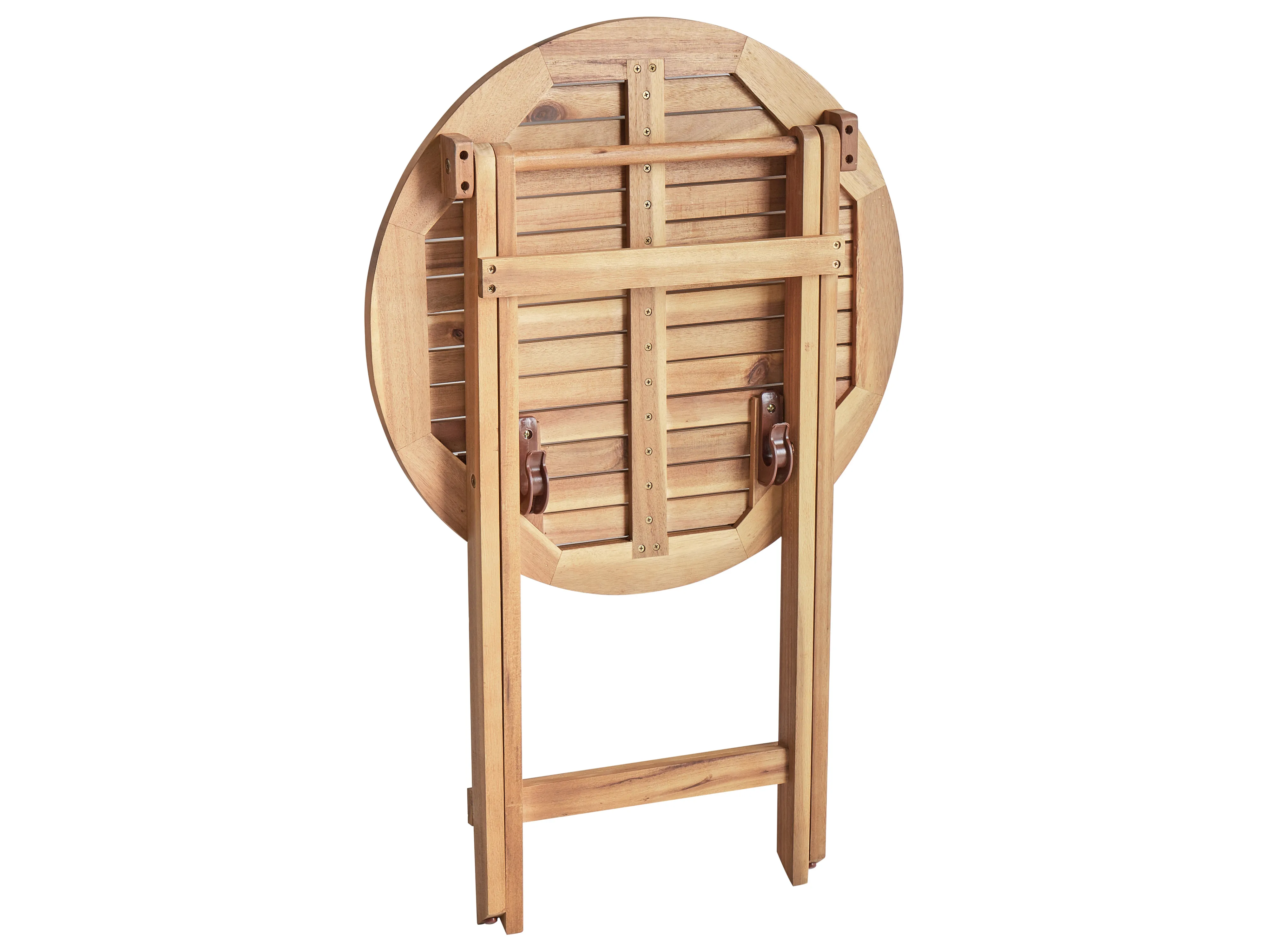 Bistrotafel PROSSEDI 60 cm 60 cm Acaciahout Bruin