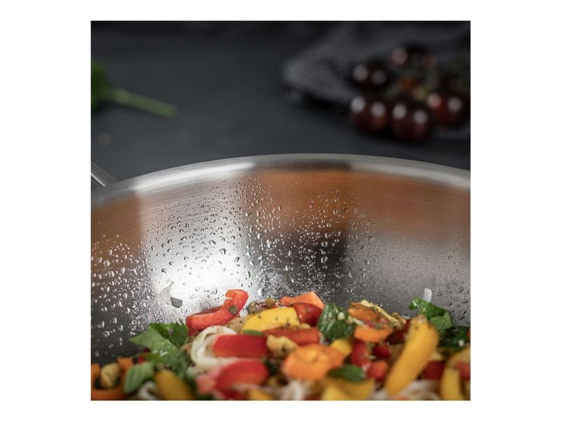 Kuhn Rikon Wok Culinary Fiveply Ø 24 cm Wokpfanne mit Deckel
