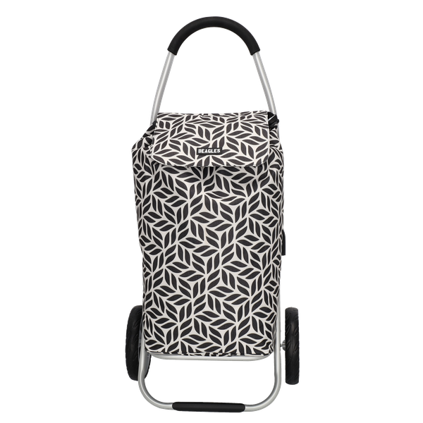 Beagles Alberic Boodschappen Trolley Zwart – Witte Bloem