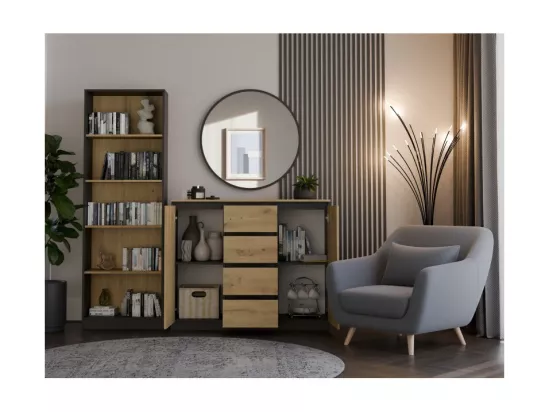 Malwa 2D4S/BA Commode ARTISAN EN ANTRACITE