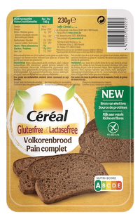 Cereal Glutenvrij & Lactosevrij Volkoren Brood 230GR